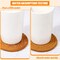 8 Pcs Drink Coasters with Holder, 4 Colors Absorbent Coasters for Drinks, Minimalist Cotton Woven Coaster Set for Home Decor Tabletop Protection Suitable for Kinds of Cups, 4.3 Inches.(NO.2)